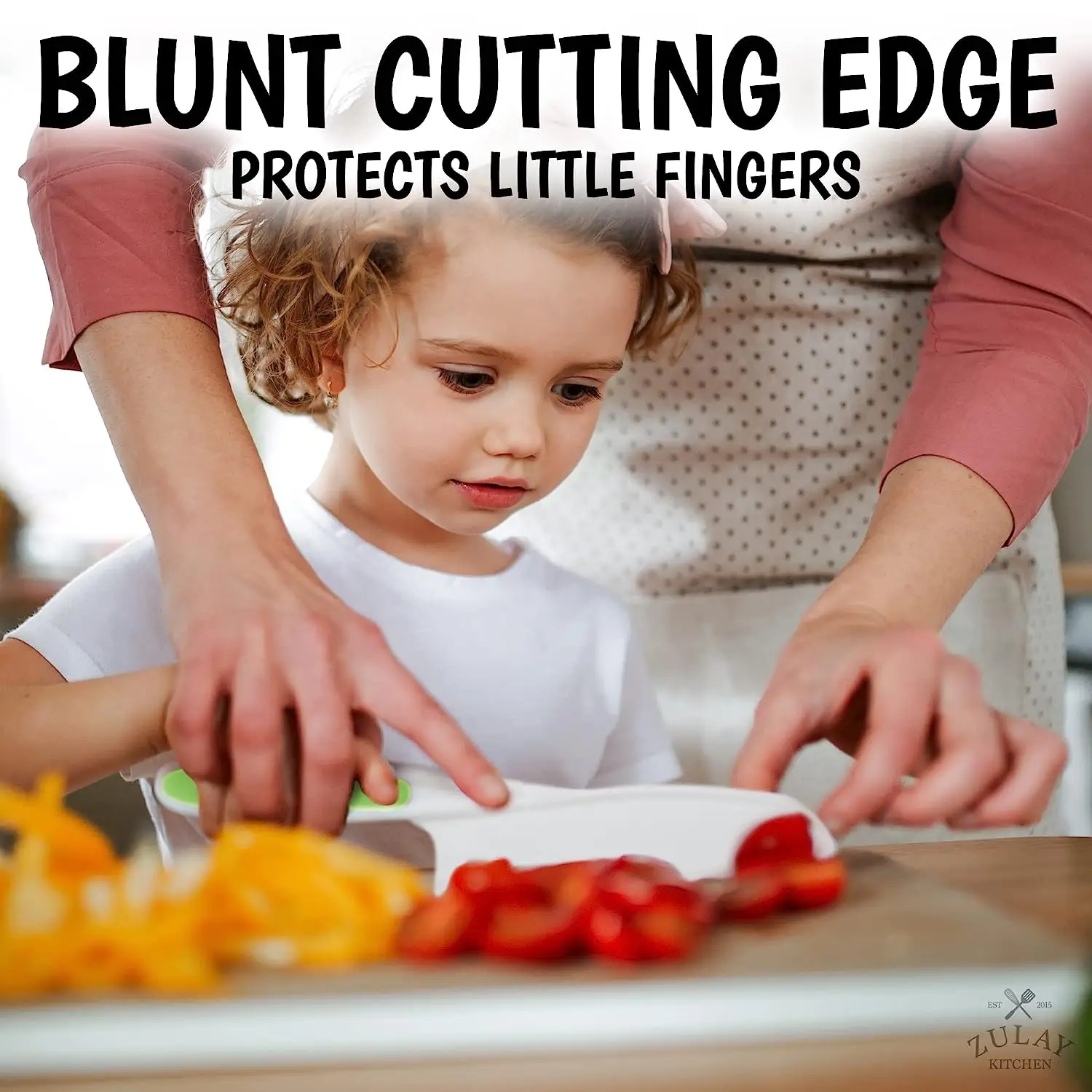 Zulay Kids Knife Set for Cooking and Cutting Fruits Veggies And Cake - Perfect Starter Knife Set