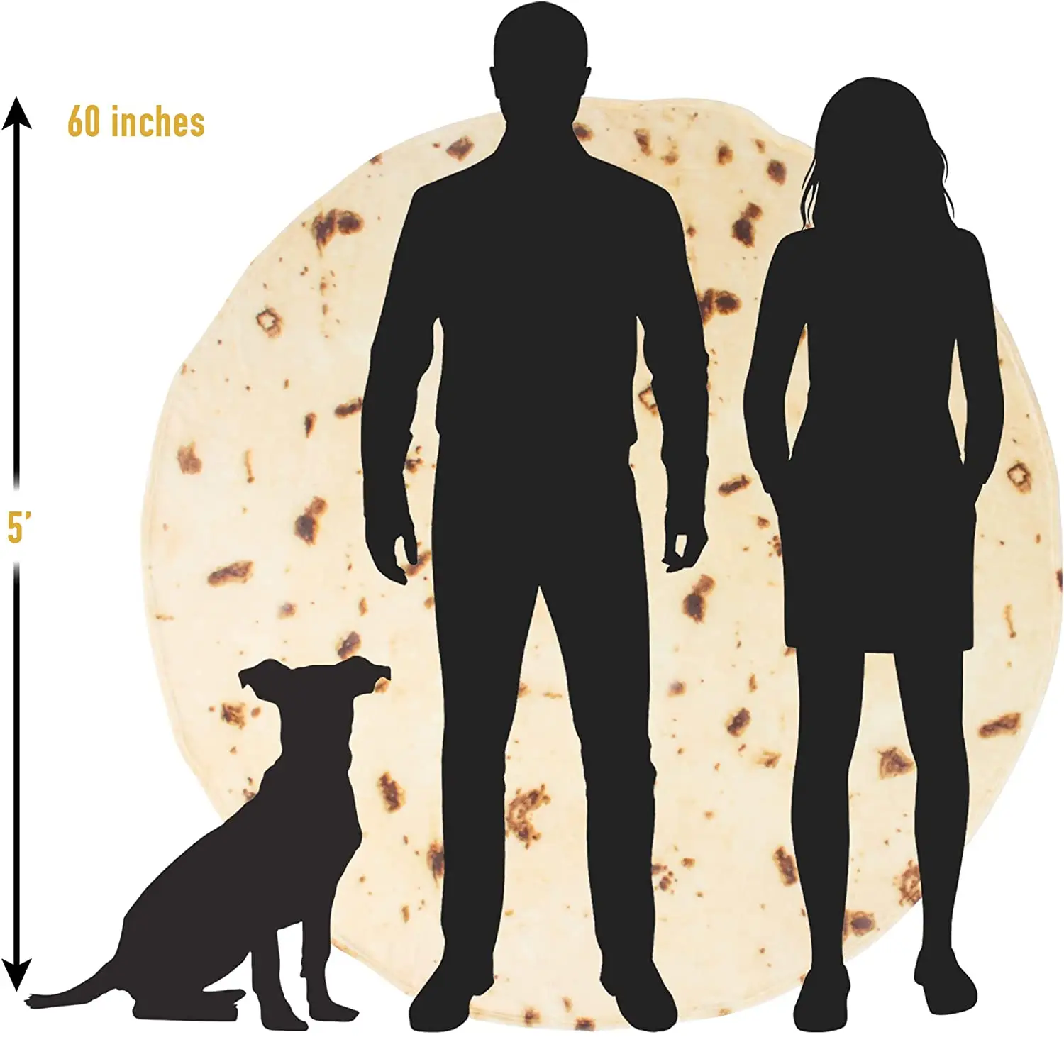 Simple Craft (60 Inch) Tortilla Giant Tortilla Blanket