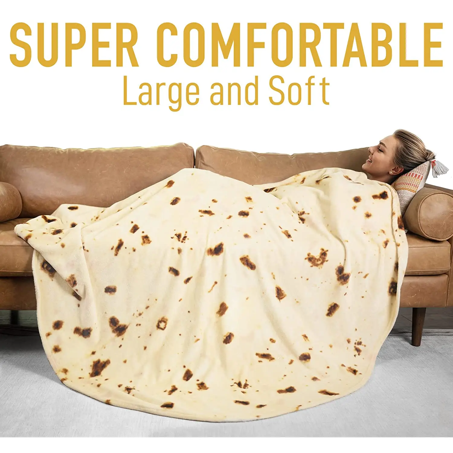 Simple Craft (60 Inch) Tortilla Giant Tortilla Blanket