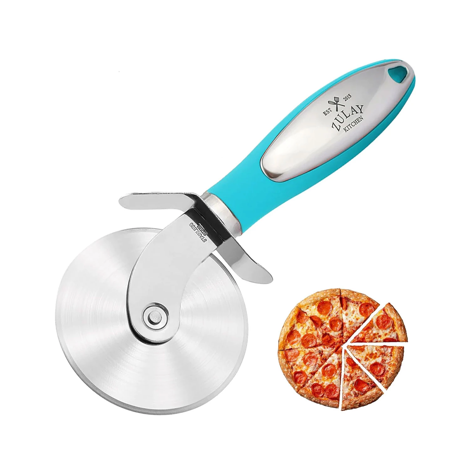 Pizza Cutter Wheel With Non Slip Ergonomic Handle