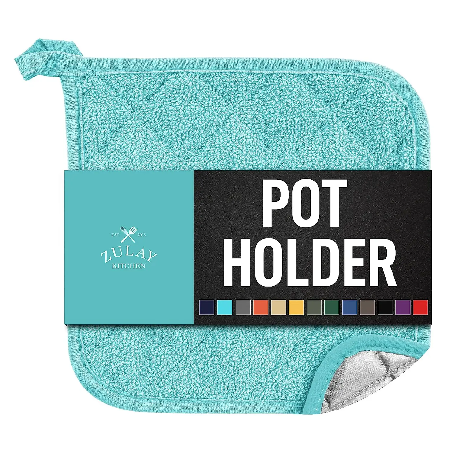 Zulay 3-Pack Heat Resistant Cotton Kitchen Pot Holders