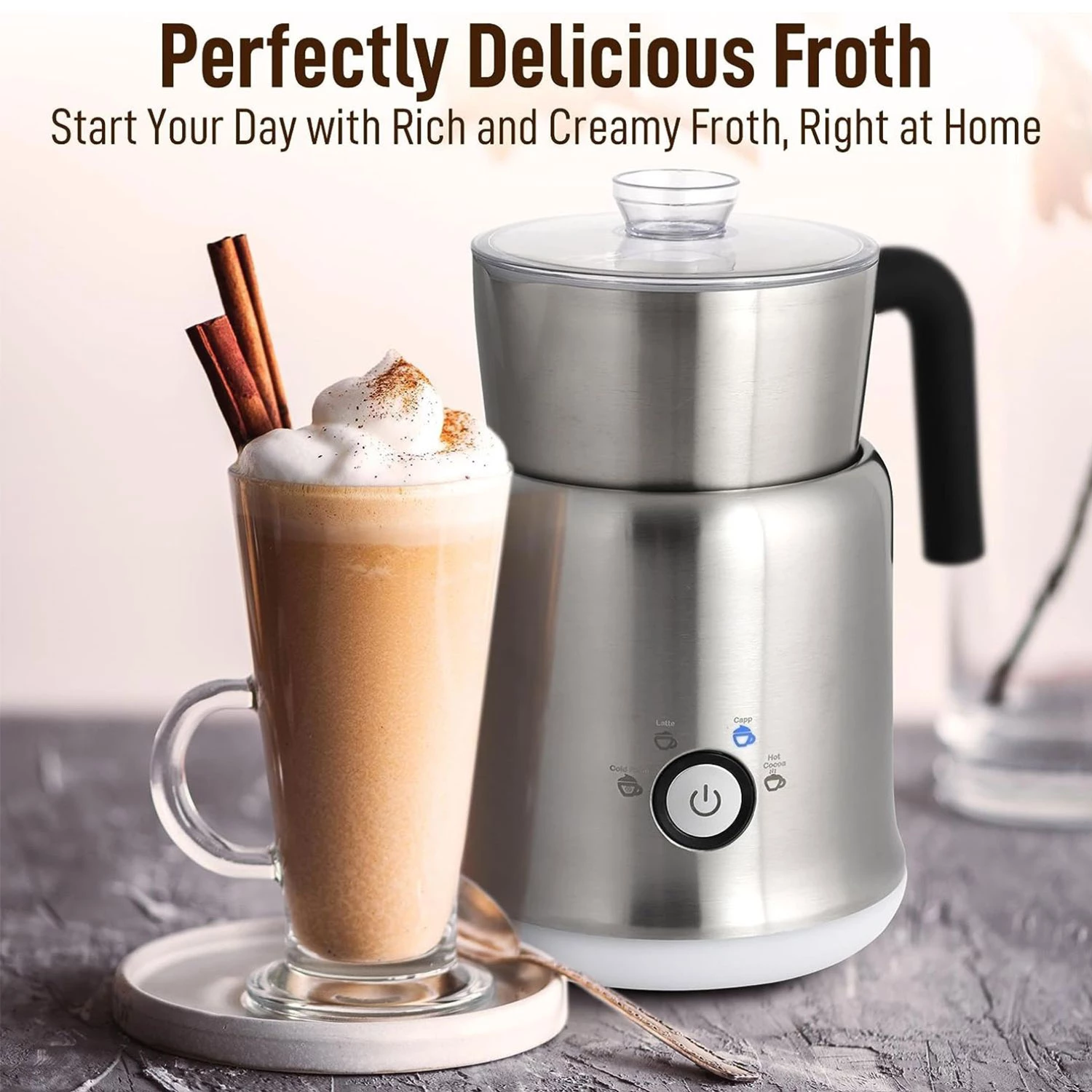 ZK Milk Frother Heater - 2 Piece SS