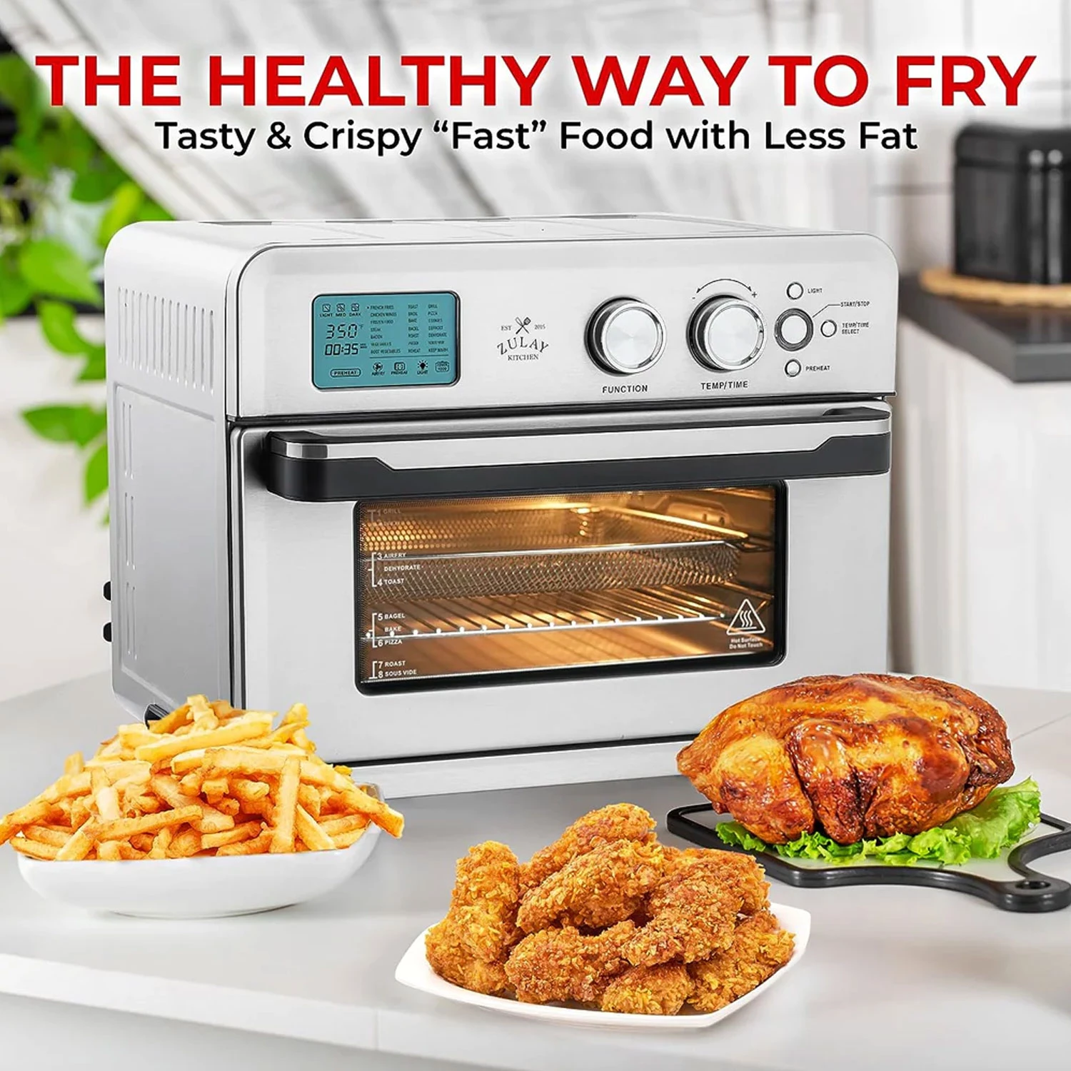 ZK Smart Convection Air Fryer Oven - SS 25 Liter