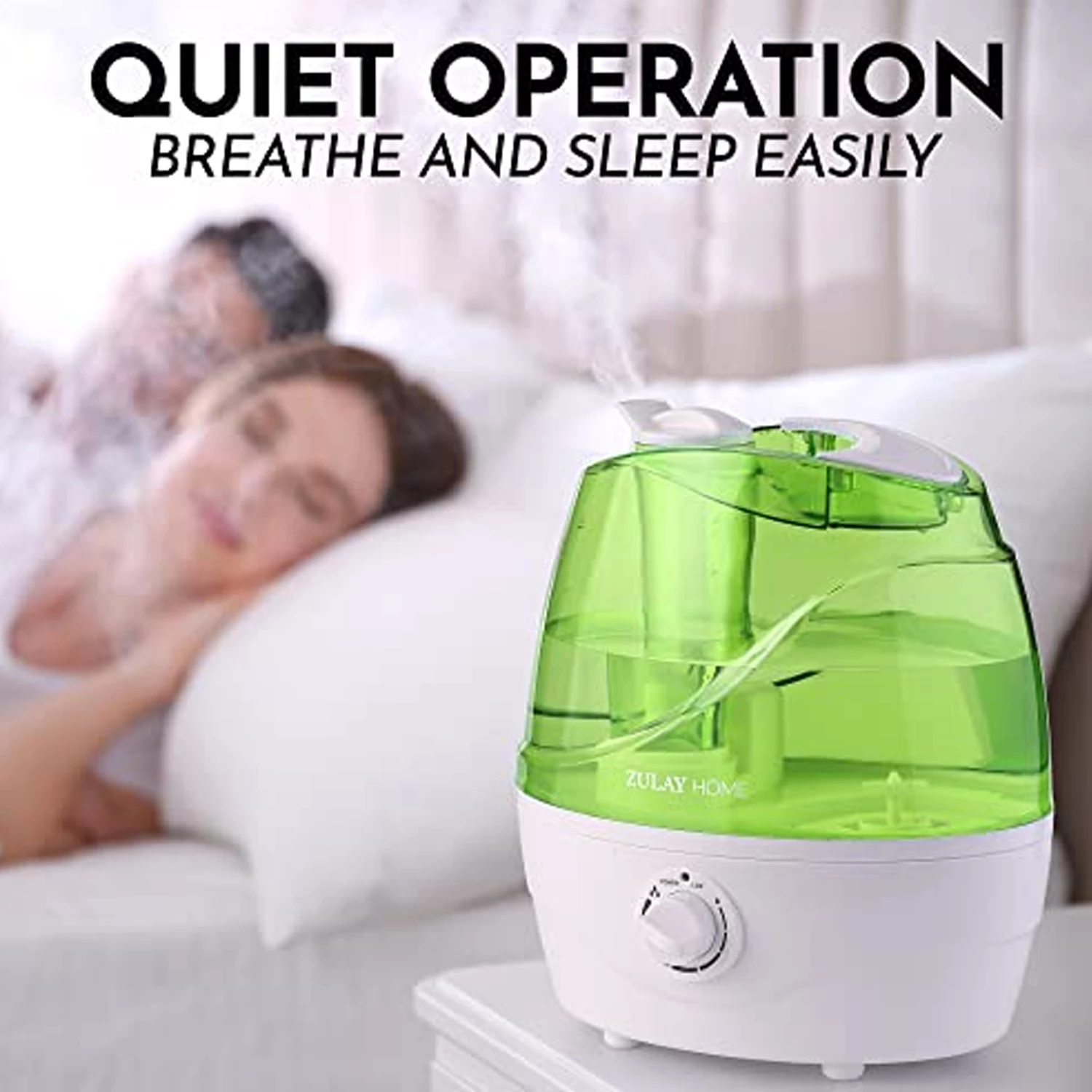 Zulay Cool Mist Humidifiers (2.2L Water Tank)