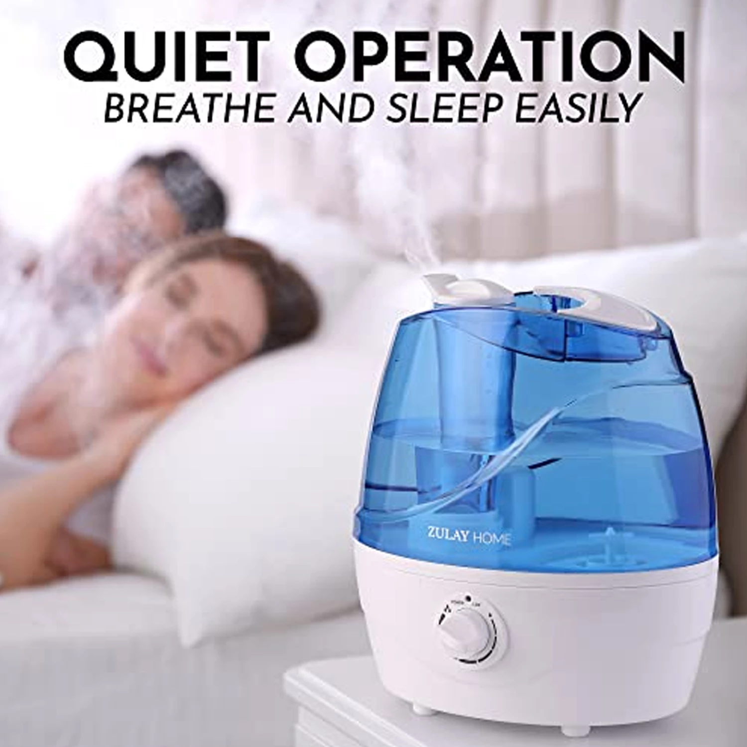 Zulay Cool Mist Humidifiers (2.2L Water Tank)