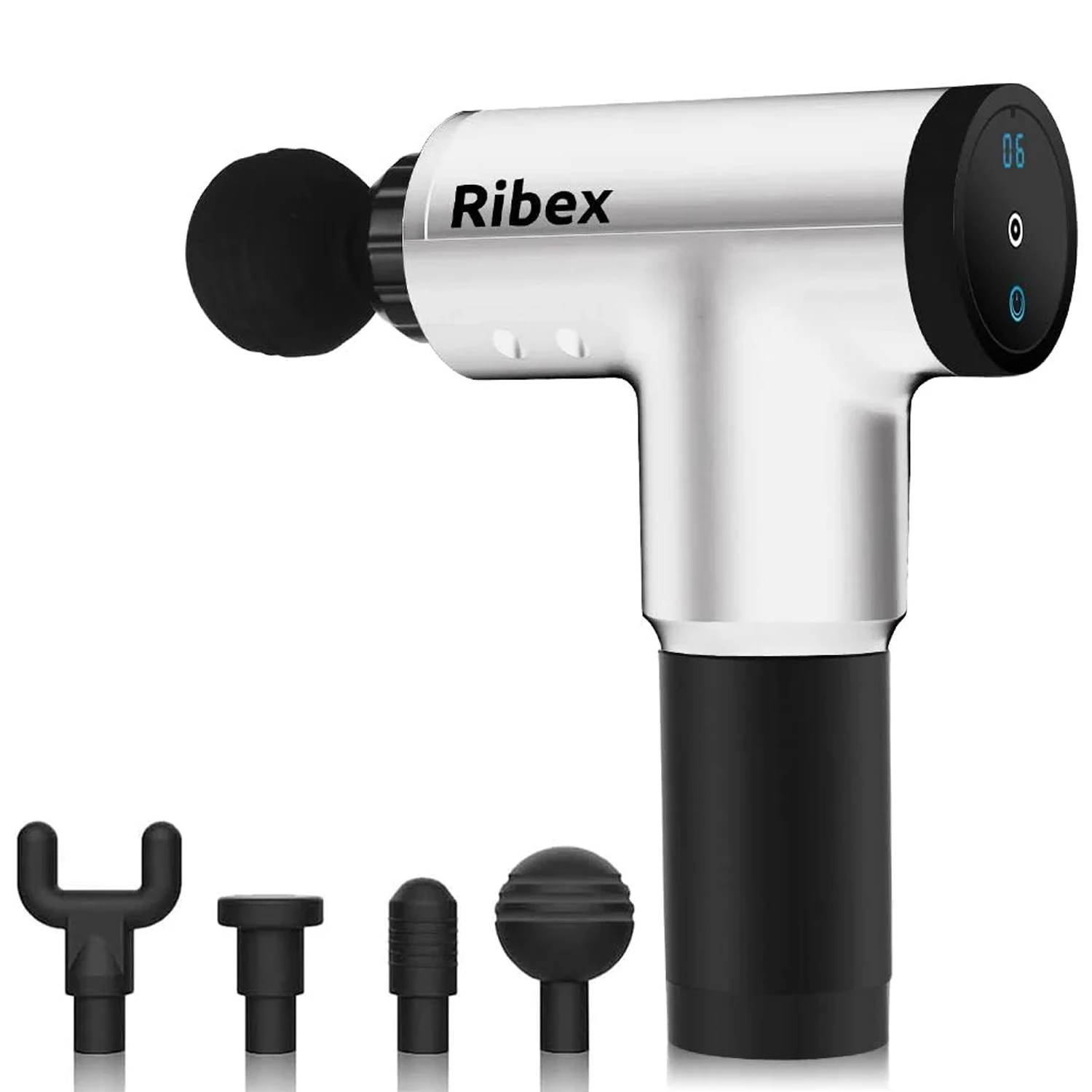 Ribex Pro Massage Gun With 4 Attachable Heads