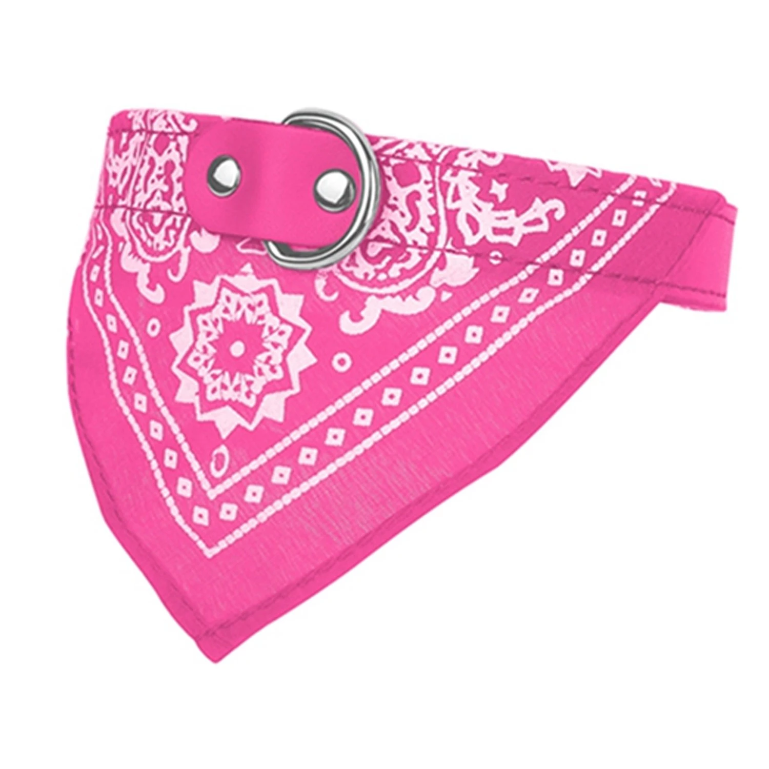 Adjustable Bandana Leather Pet Collar Triangle Scarf