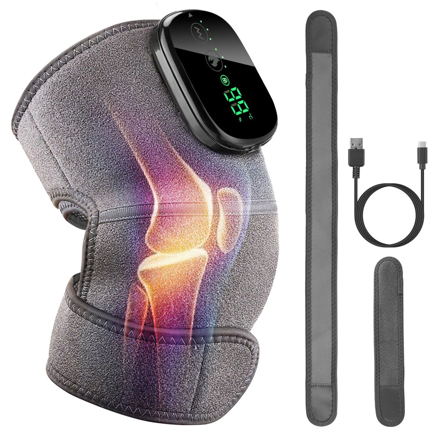 3-in-1 Heated Knee Massager And Shoulder Pads - 3 Modes for Pain Relief