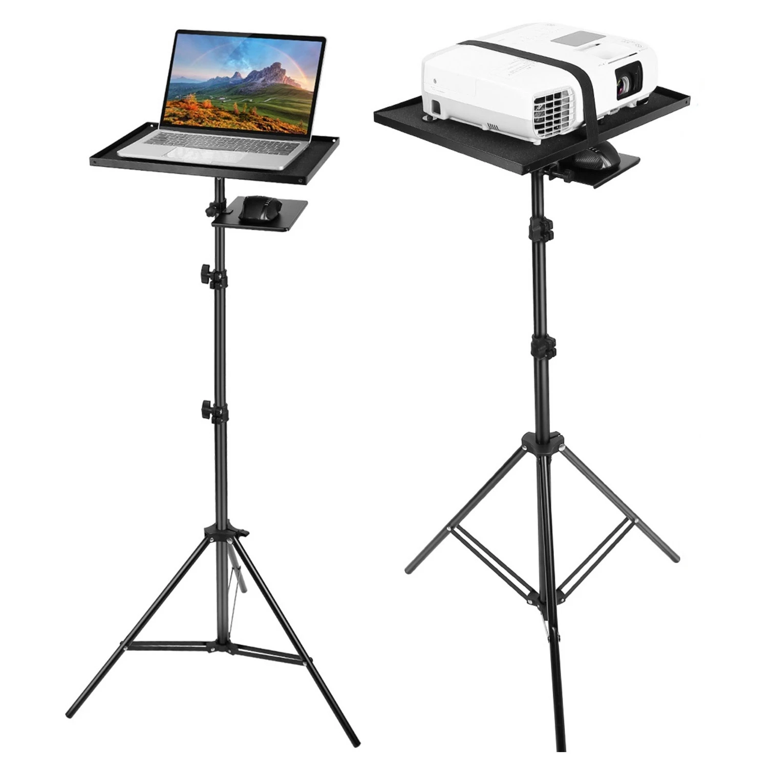 Adjustable Laptop Projector Tripod Stand - Portable Notebook Floor Stand With Adjustable Height