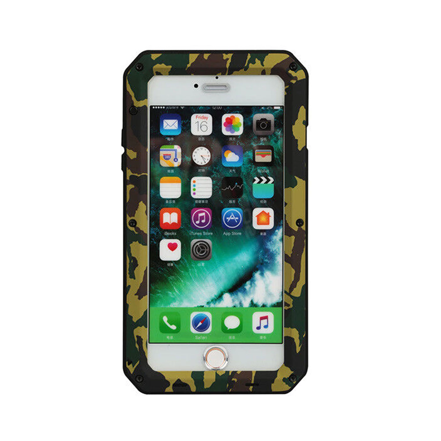 Rugged Shock-Resistant Hybrid Full Cover Case For iPhone 6 Plus