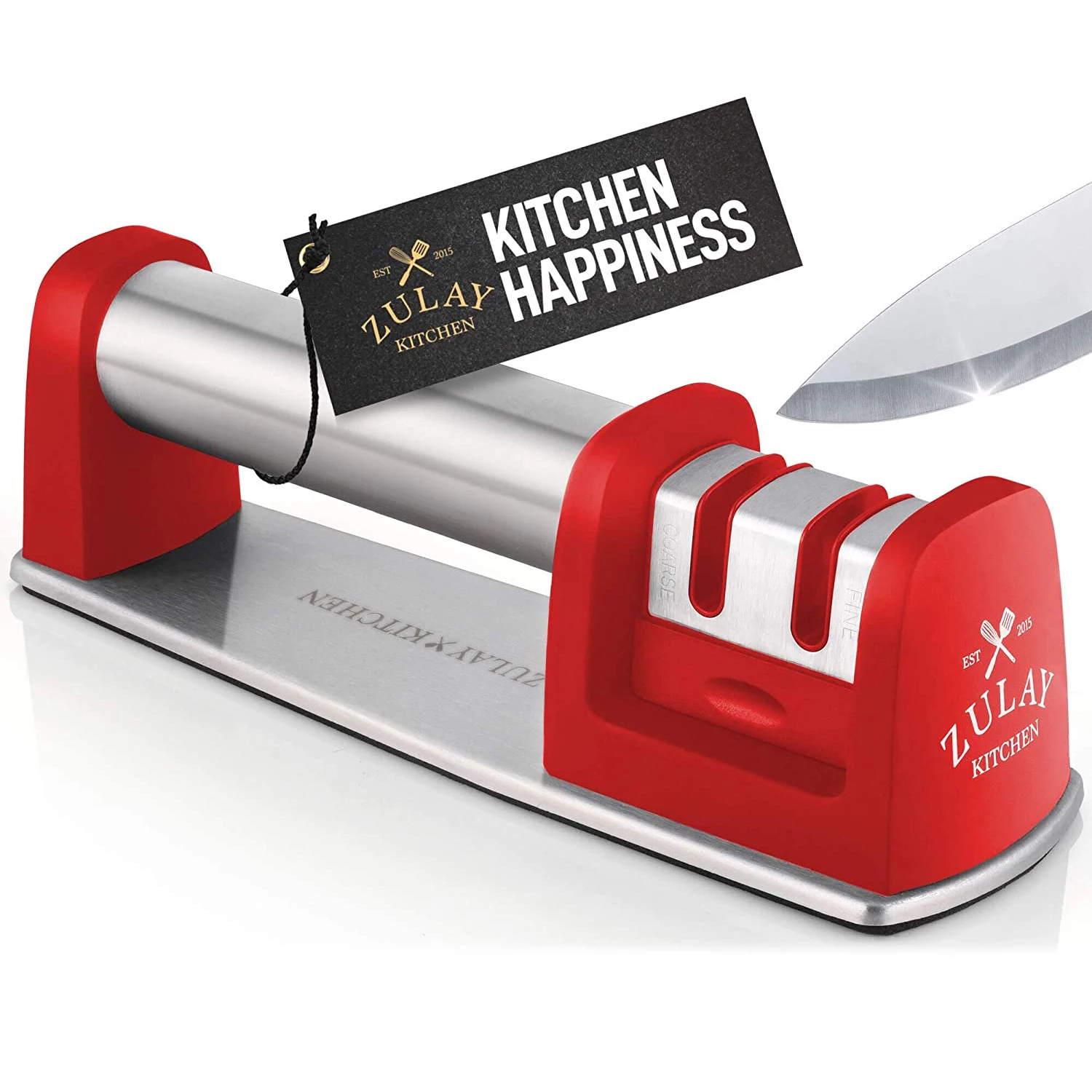 Zulay Kitchen Knife Sharpener (2-Stage Knife Sharpening)