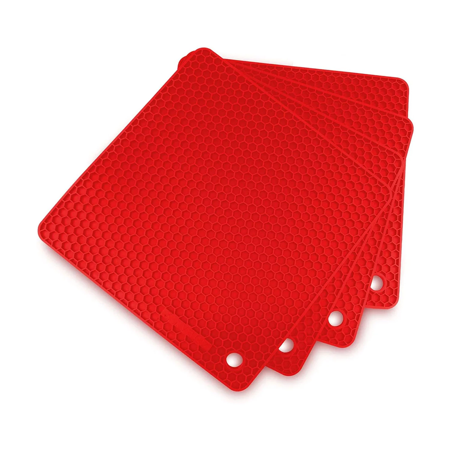 Silicone Trivet Mat Set - 4 Pack (7”x7”)