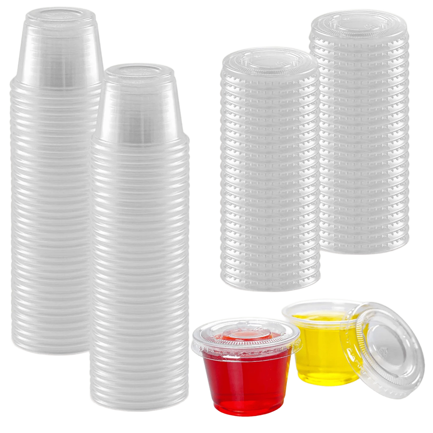 Simple Craft Clear Jello Shot Cups With Lids 