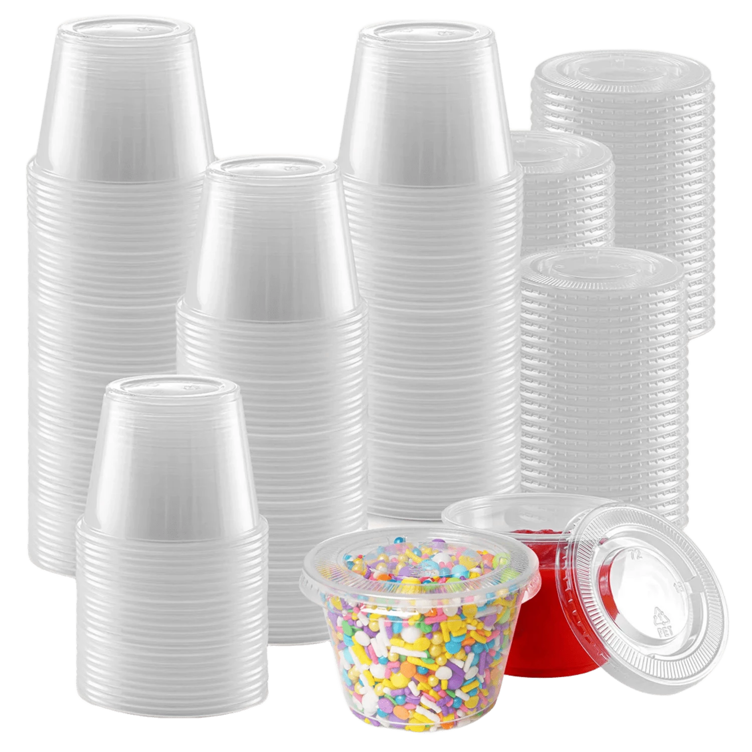 Simple Craft Clear Jello Shot Cups With Lids 