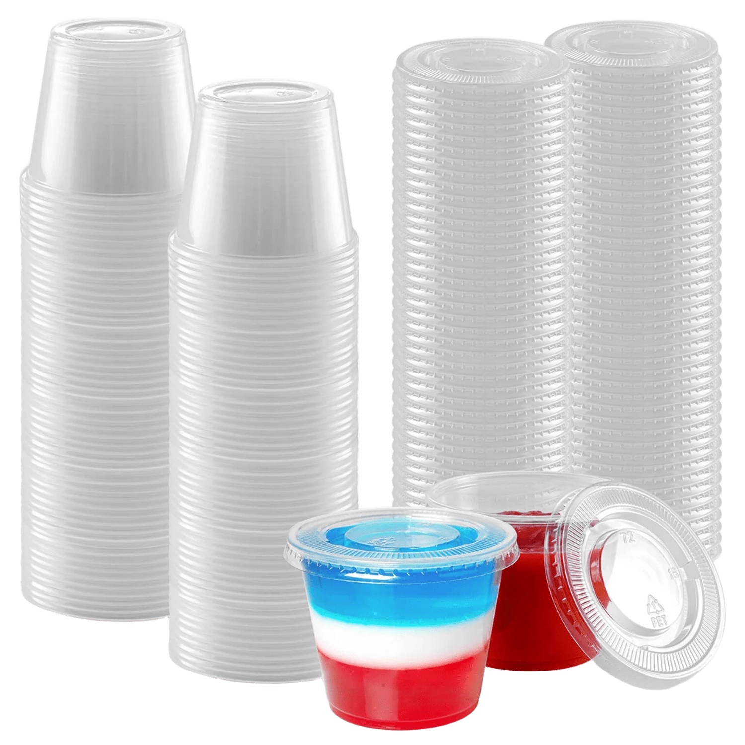 Simple Craft Clear Jello Shot Cups With Lids 