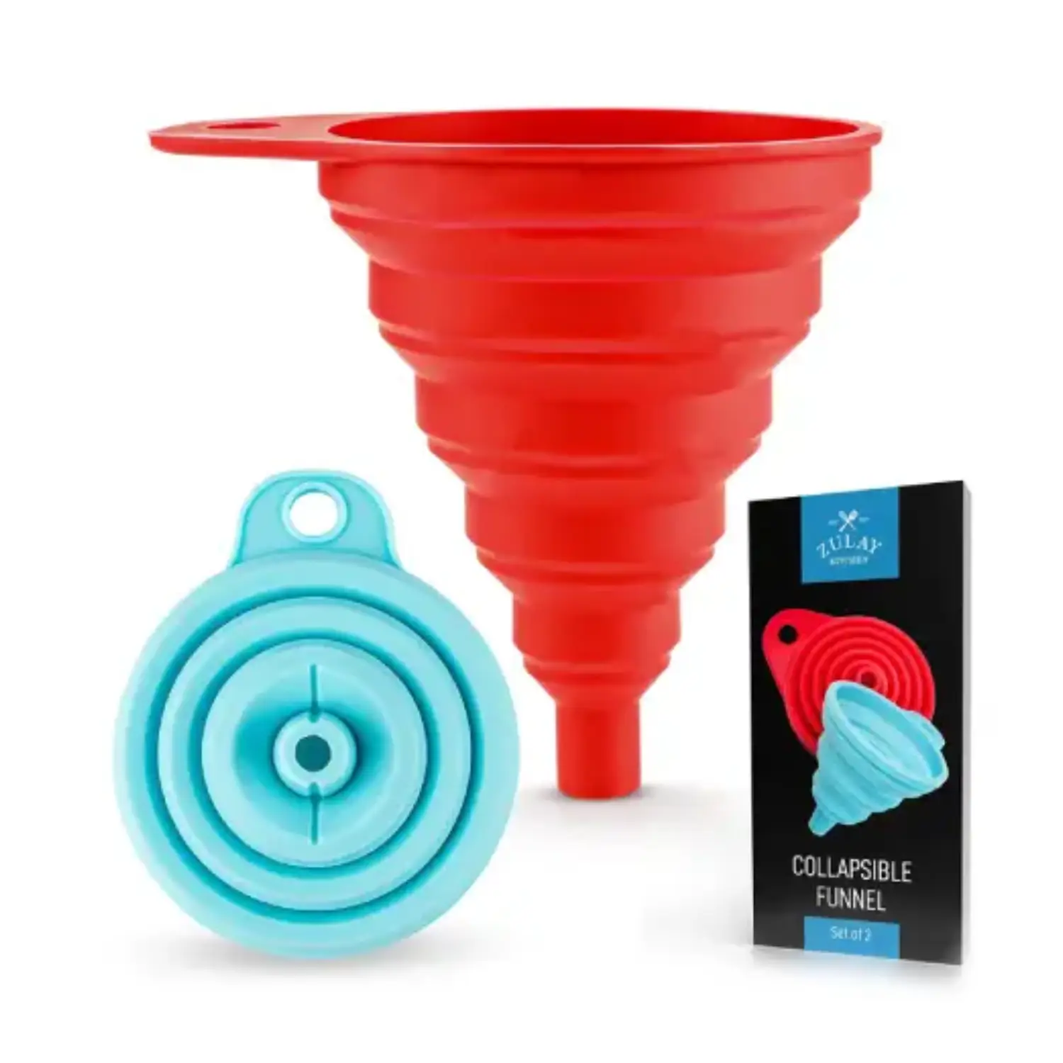 Silicone Funnels Set With Narrow Mouth