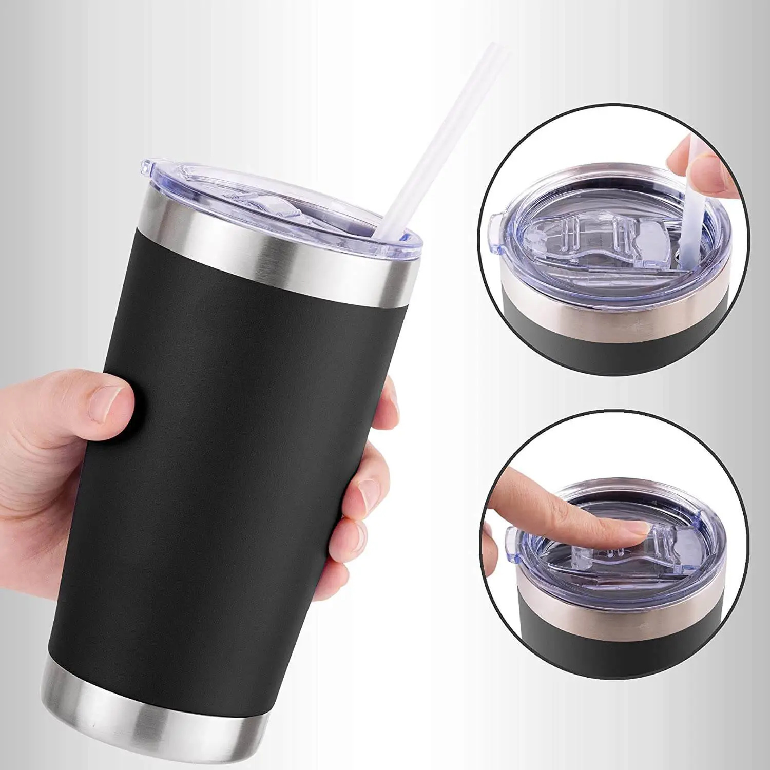 Tumbler With Lid and Straw - 20oz