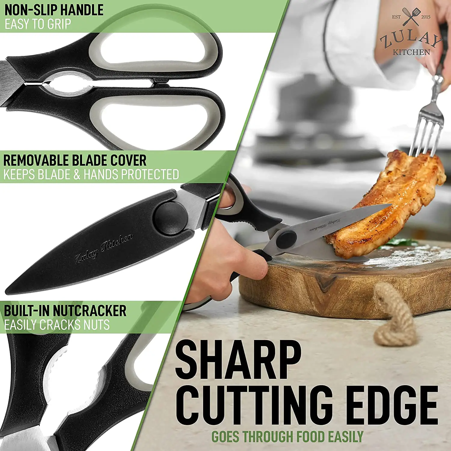 Stainless Steel Kitchen Shears With Protective Cover