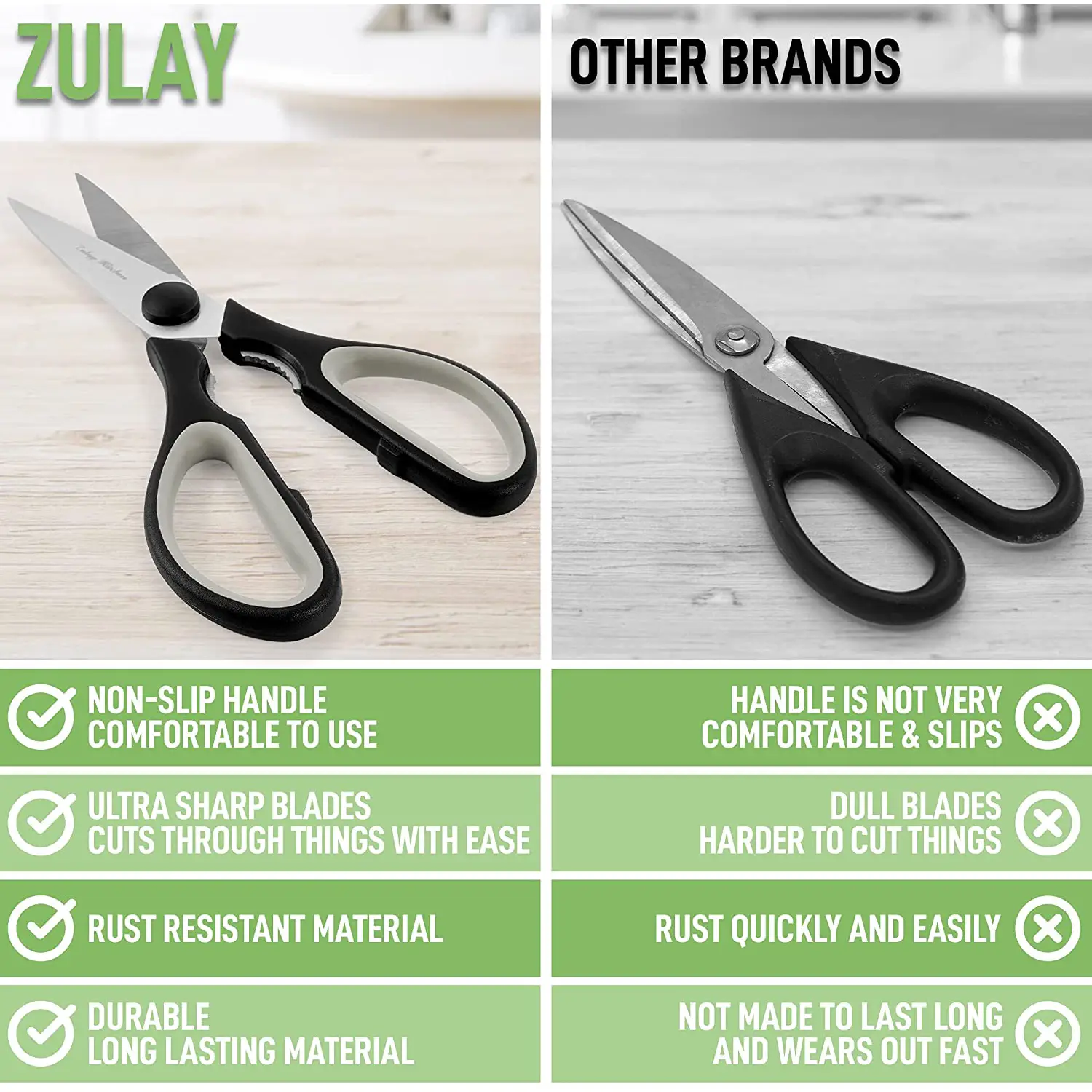 Stainless Steel Kitchen Shears With Protective Cover