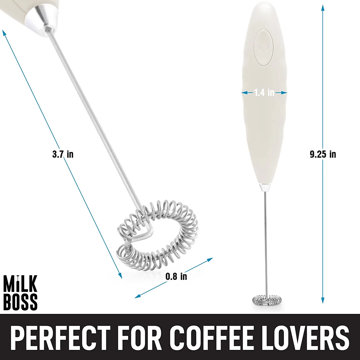 Milk Boss Milk Frother for Coffee - Comfort Grip Matcha Whisk