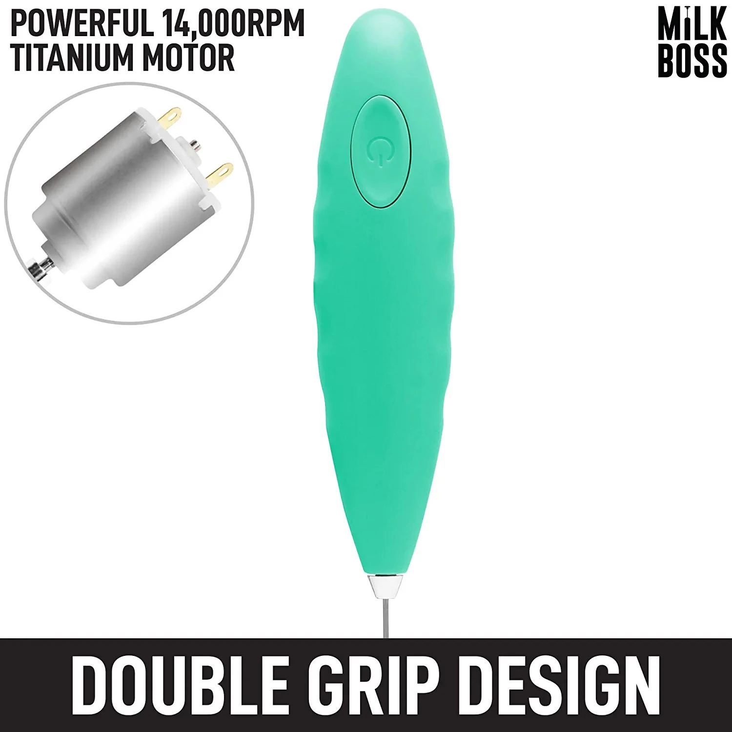 Milk Boss Milk Frother for Coffee - Comfort Grip Matcha Whisk