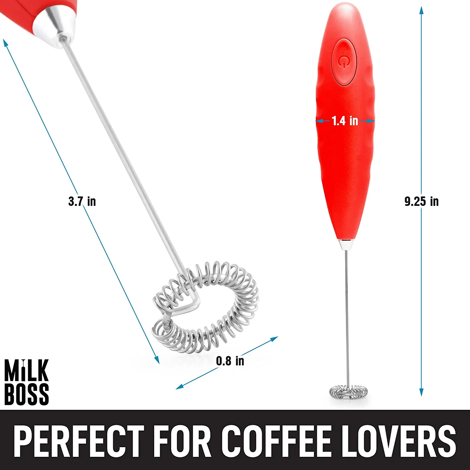 Milk Boss Milk Frother for Coffee - Comfort Grip Matcha Whisk