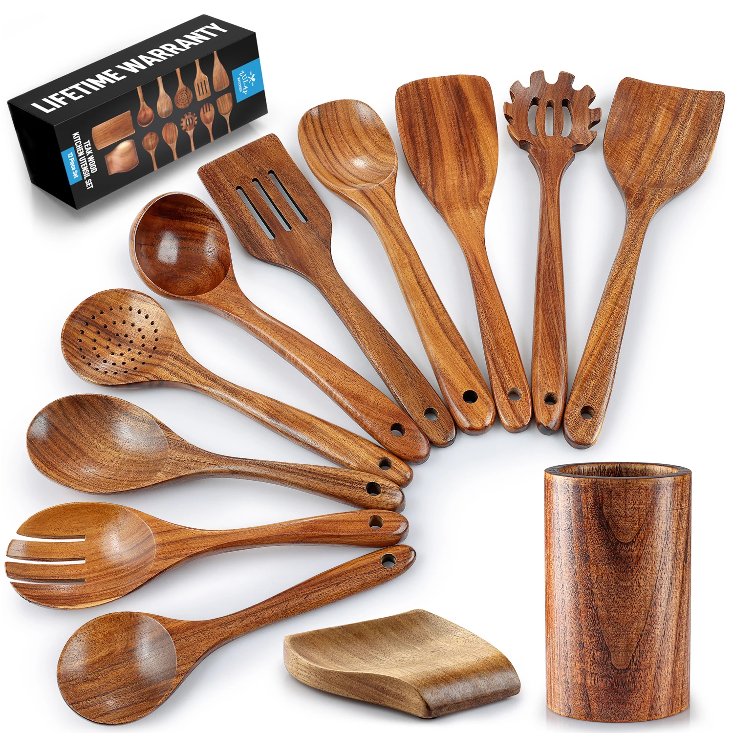 ZK Utensil Set Teak Wood - 12 Piece