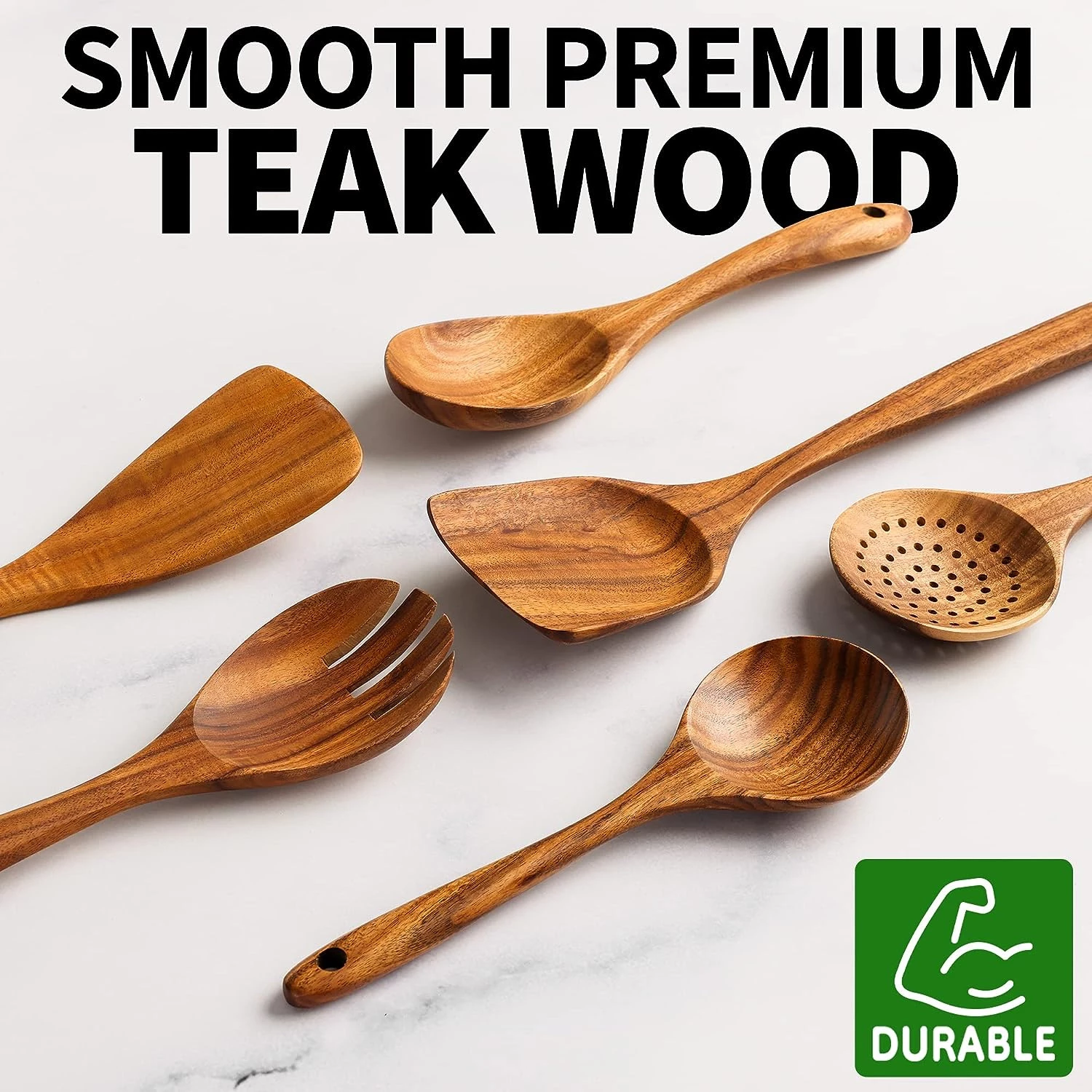 Retail - ZK Teak Wooden Cooking Utensil Set - 6 Pc 