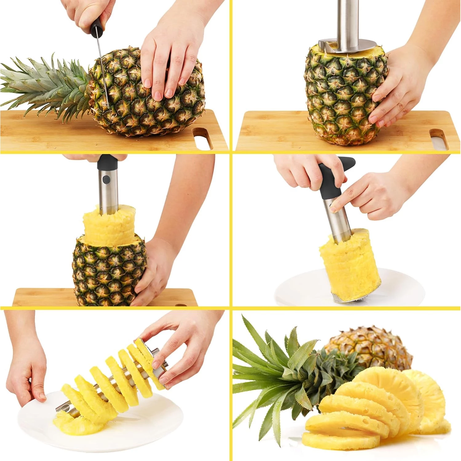 Retail - ZK Pineapple Corer w Black Handle