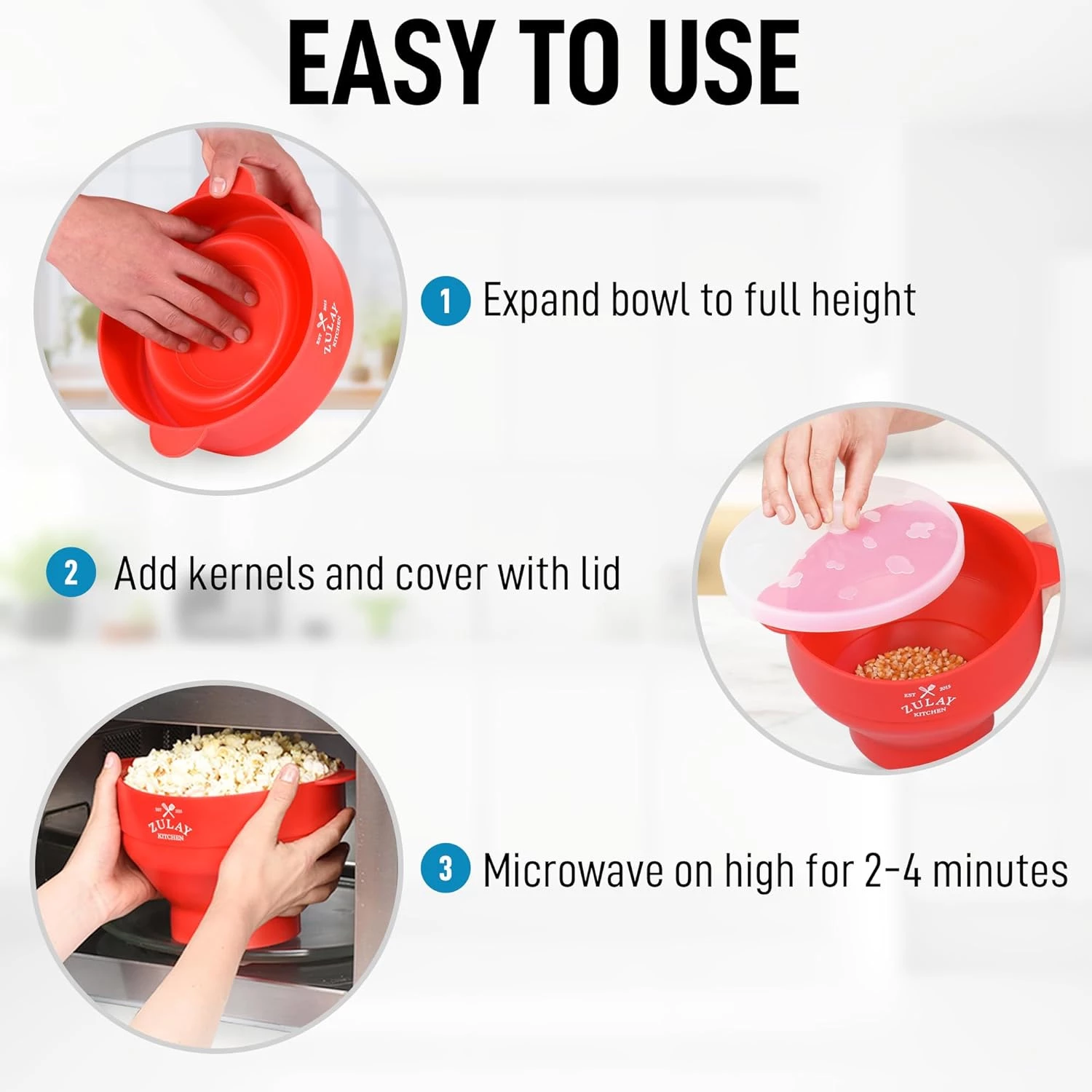 Retail - ZK Popcorn Popper - Silicone Red 