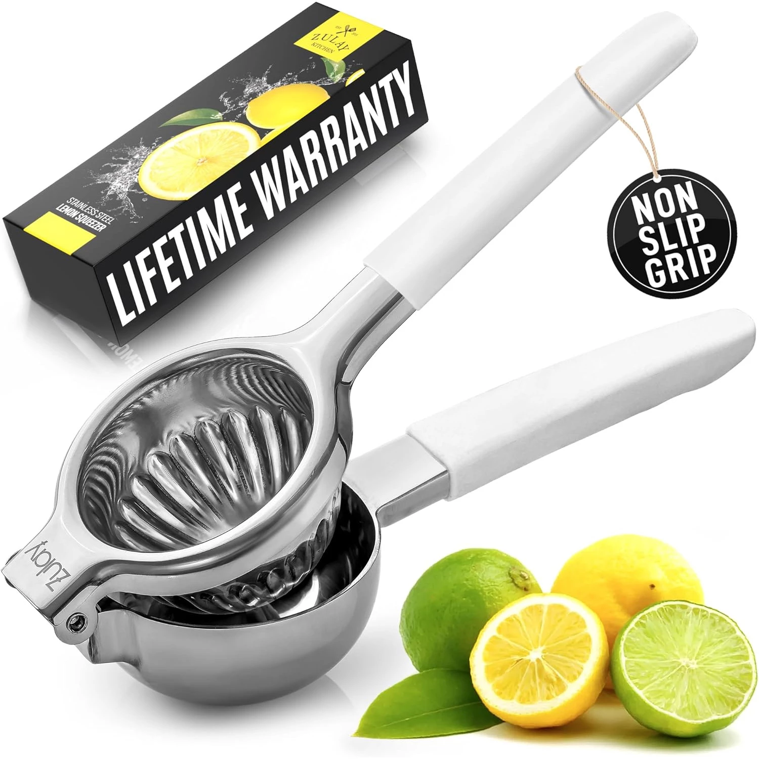 ZK Lemon Squeezer - SS with Silicone Handles