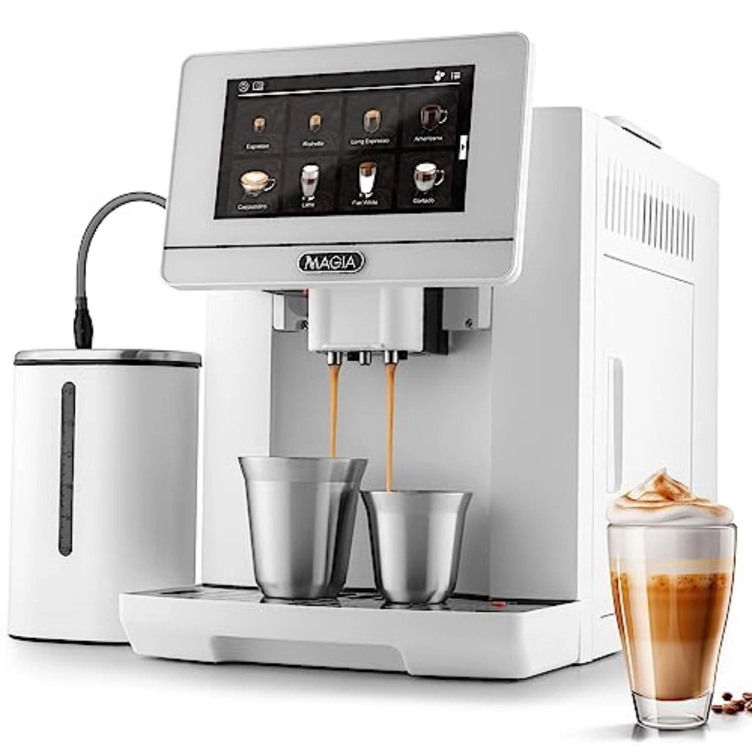 Zulay Magia Automatic Espresso Machine with Grinder - Espresso Maker with Milk Frother