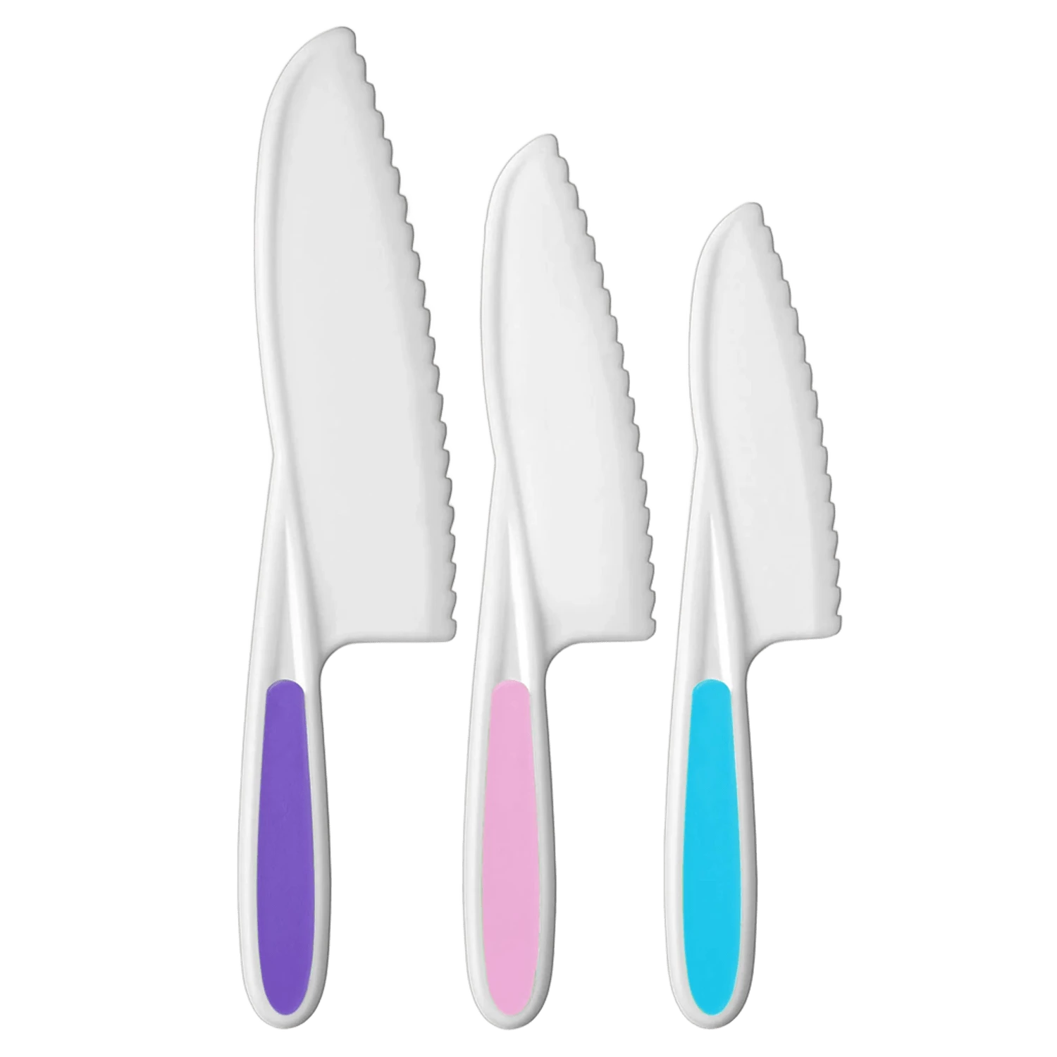 Zulay Kids Knife Set for Cooking and Cutting Fruits Veggies & Cake - Perfect Starter Knife Set for 