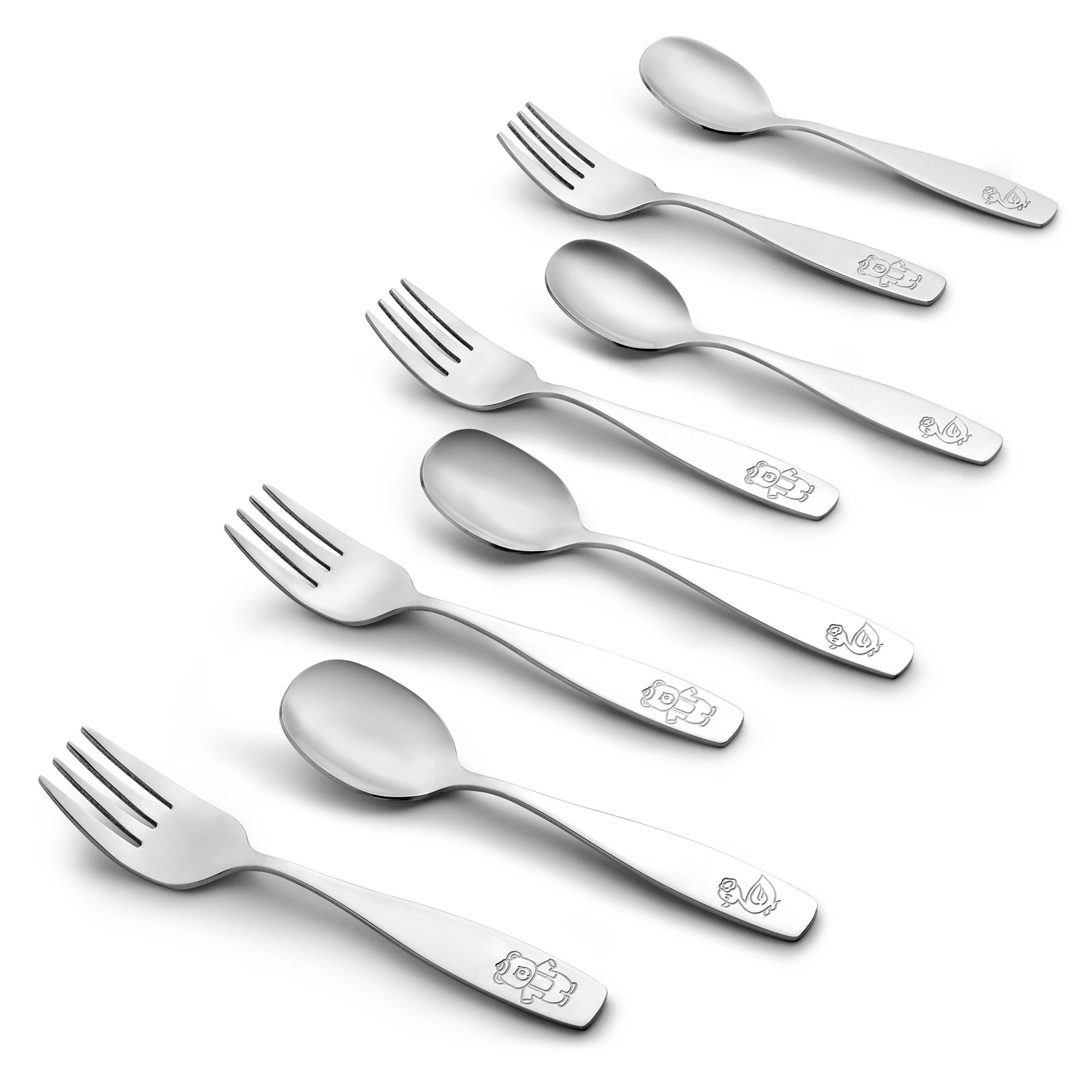 Zulay Kids Flatware Set -  Kids & Toddler Cutlery Set