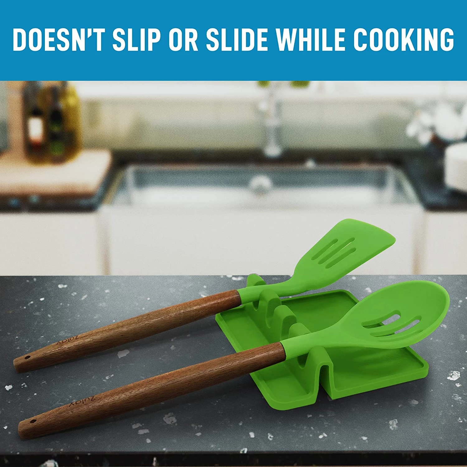 Silicone Utensil Rest with Drip Pad