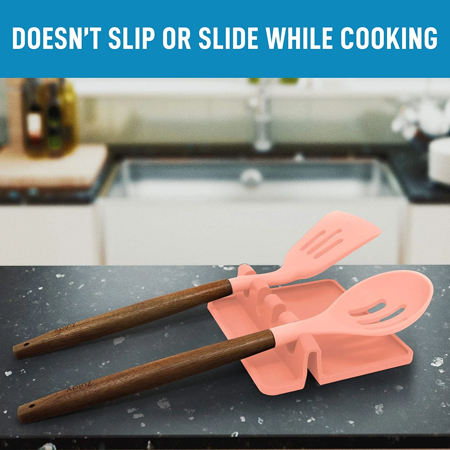 Silicone Utensil Rest with Drip Pad