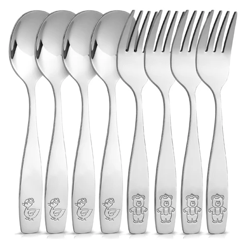 Zulay Kids Flatware Set -  Kids & Toddler Cutlery Set