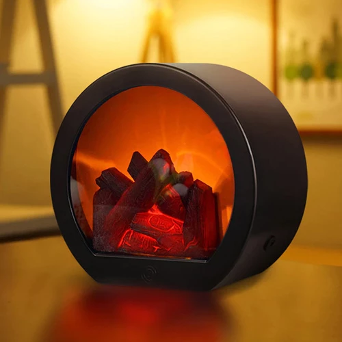 Led Tabletop Fireplace Flame Light