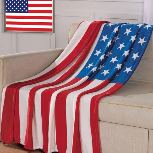 American USA Flag Oversized 50x70" Throw Blanket