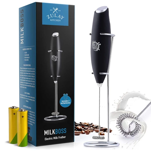 Milk Frother w/ Stand, Batteries Included