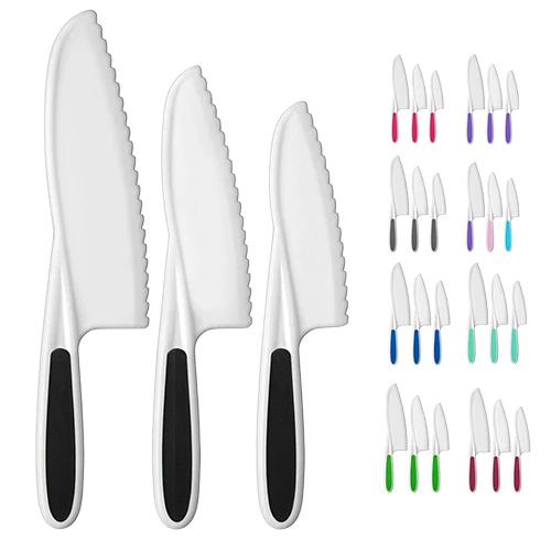 Zulay Kids Knife Set for Cooking and Cutting Fruits Veggies & Cake - Perfect Starter Knife Set for 