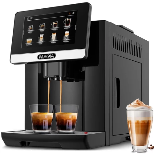 ZK Magia Super Automatic Coffee Machine - Black/Silver