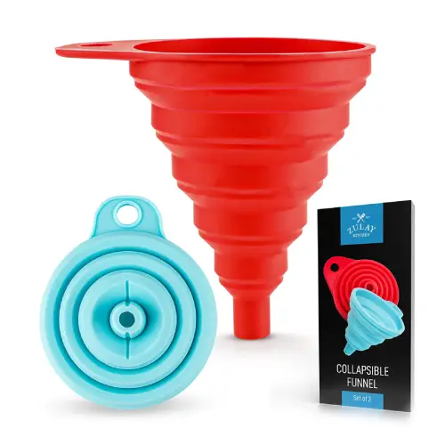 Silicone Funnels Set With Narrow Mouth